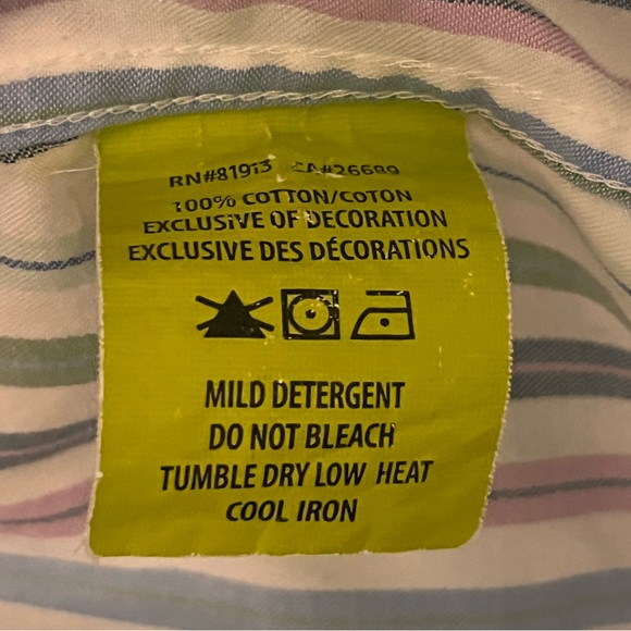 Robert Graham - Men’s Large - X Collection Striped Shirt -Flip Cuff -100% Cotton - Picture 8 of 14